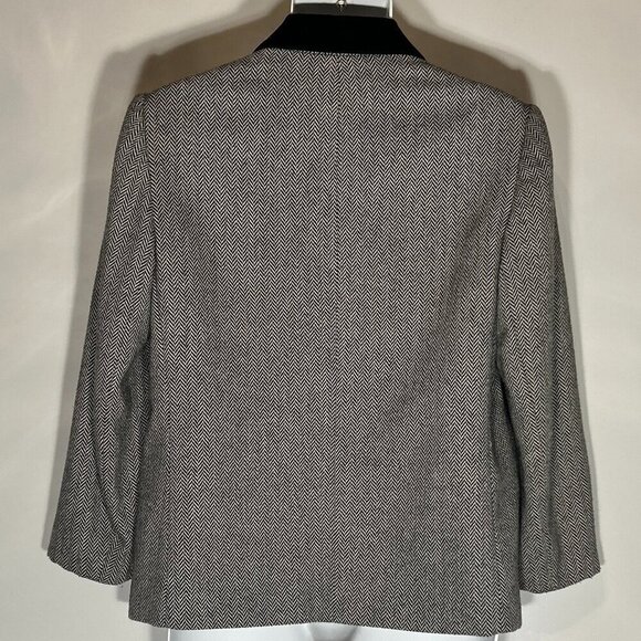 Russ Vintage SZ 12 Black herringbone 2 pc.suit office interview timeless 80's - Picture 6 of 15